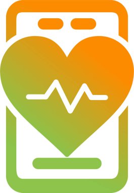 Kalp ikonu vektör illüstrasyonu