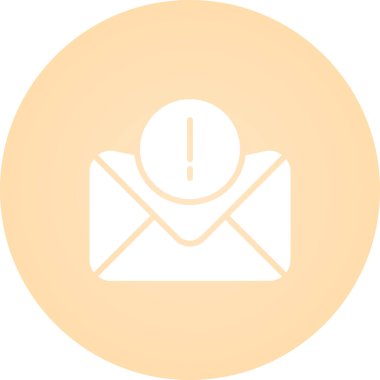 Hata e- posta simgesi, vektör illüstrasyonu 