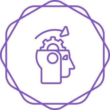 Makine Öğrenme Web simgesi vektör çizimi