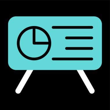 sunum simgesi, vektör illüstrasyonu 