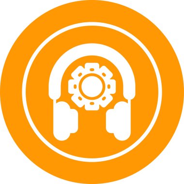 kulaklık web simgesi, vektör çizim