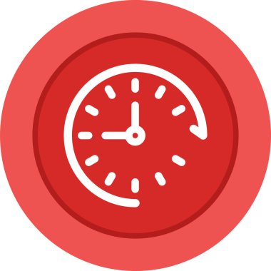 Saat. Web simgesi basit illüstrasyon