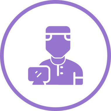 Doktor. Web simgesi basit illüstrasyon