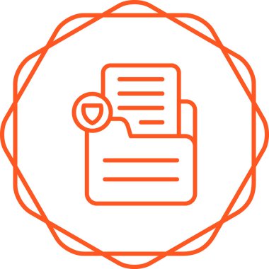 Belge simgesinin vektör illüstrasyonu