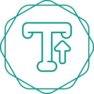 Typography web simgesi vektör illüstrasyonu