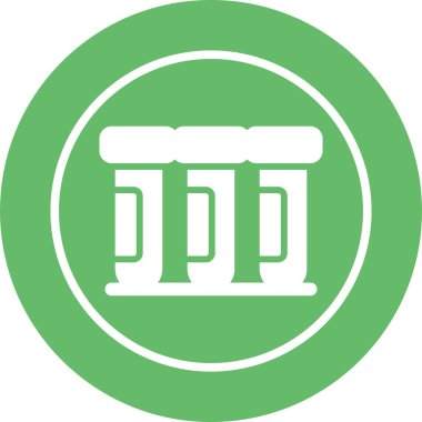 Mahkeme. Web simgesi basit illüstrasyon