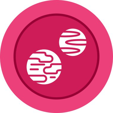 Gezegenler web simgesi vektör illüstrasyonu