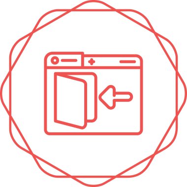 Kırmızı bir simgenin vektör illüstrasyonu