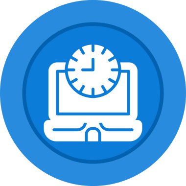 Alarm saati simgesi, vektör illüstrasyonu