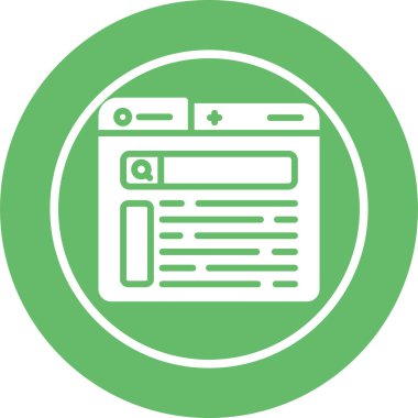 tarayıcı web sayfası basit vektör simgesi tasarımı