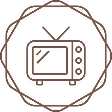 Televizyon. Web simgesi basit illüstrasyon