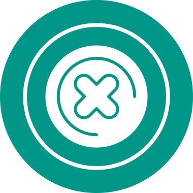 Moda biçimi izole edilmiş arkaplanda çapraz simge