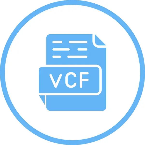 stock vector vcf file format icon, vector illustration