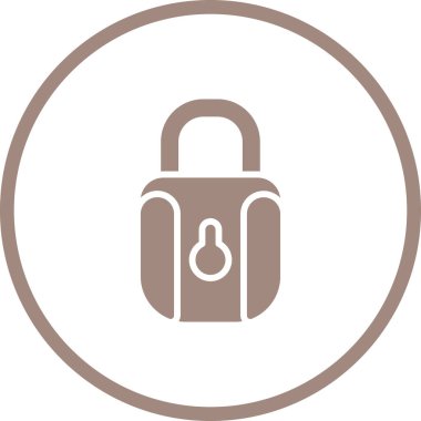 asma kilit web simge vektör çizim 