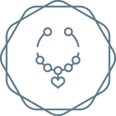 kolye simgesi vektör illüstrasyonu