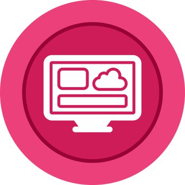 Bulut. Web simgesi basit illüstrasyon