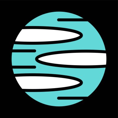 Gezegen ikonu vektör illüstrasyonu