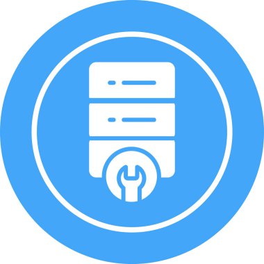 Sunucu Bakım Web simgesi vektör illüstrasyonu