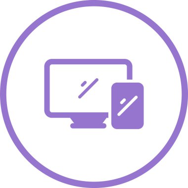 Ekran simgesi vektör illüstrasyonunu izle