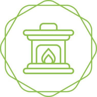 Eşsiz ateş vektör çizgisi simgesi