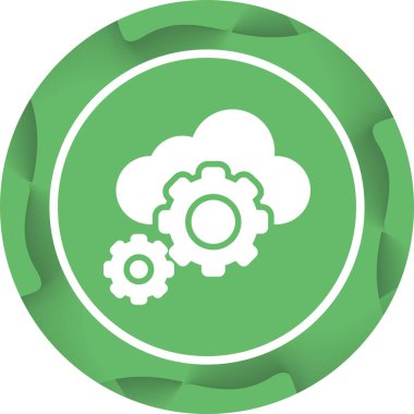 Bulut hesaplama simgesi vektör illüstrasyonu