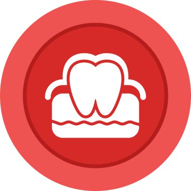 Diş dairesi simgesi. vektör illüstrasyonu