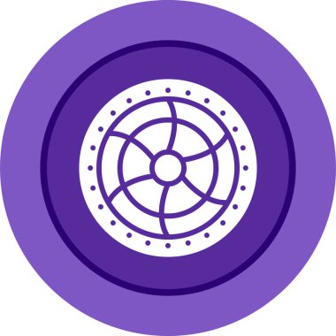 Topun modern bir simgesinin vektör illüstrasyonu