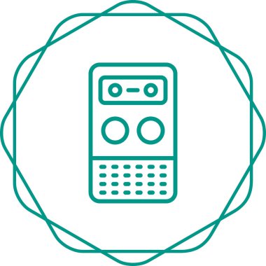 Bir hesap makinesi simgesinin vektör illüstrasyonu