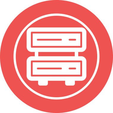 sunucu web simgesi vektör illüstrasyonu