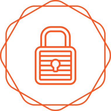 asma kilit web simge vektör çizim 