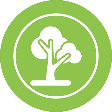 Ağaç simgesinin vektör illüstrasyonu