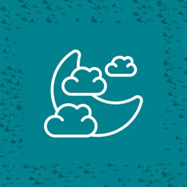 Ay ağ simgesinin vektör illüstrasyonu