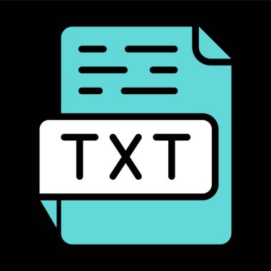 TXT dosya biçimi vektör illüstrasyonu