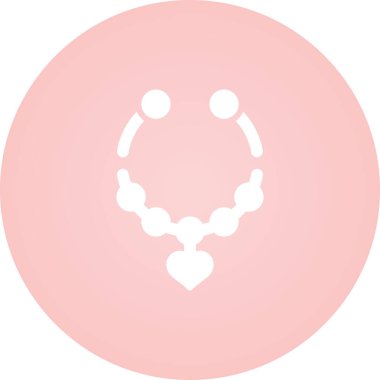 Benzersiz Kolye Vektör Kabartma Simgesi