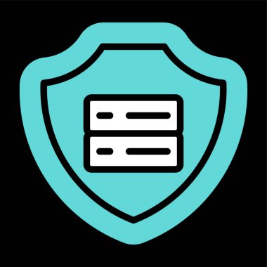 Kişisel ve ticari kullanım için vektör kalkanı simgesi