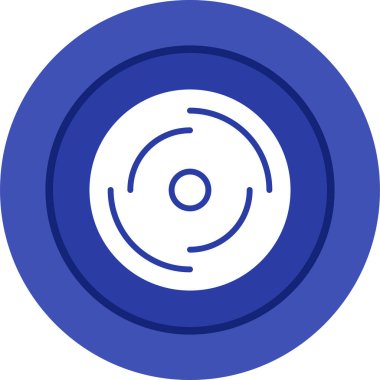 CD mi? Web simgesi basit illüstrasyon