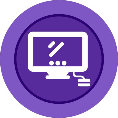 Bilgisayar simgesinin vektör illüstrasyonu