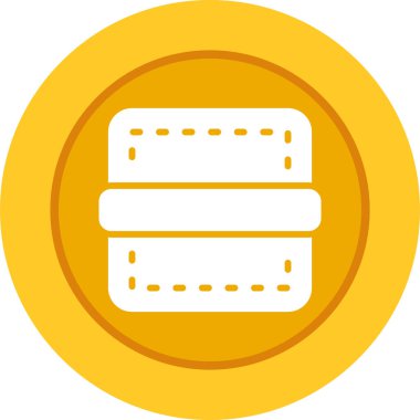 Ekmek. Web simgesi basit illüstrasyon