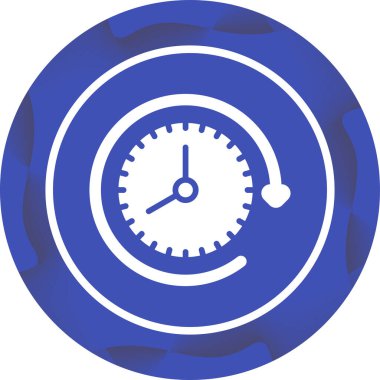 Ok ağ simgesi, vektör illüstrasyonlu saat 