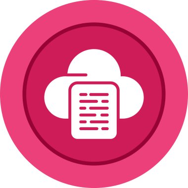 Bulut. Web simgesi basit illüstrasyon