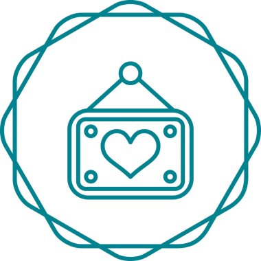 Aşk ikonu vektör çizimi olan kalp