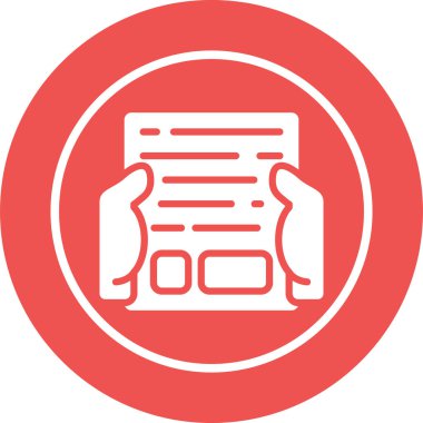 belge simgesi, vektör çizimi