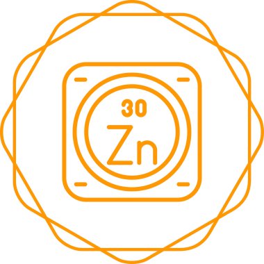 çinko kimyasal element simgesi, basit satır biçimi