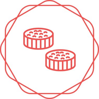 sushi simgesi vektör illüstrasyonu