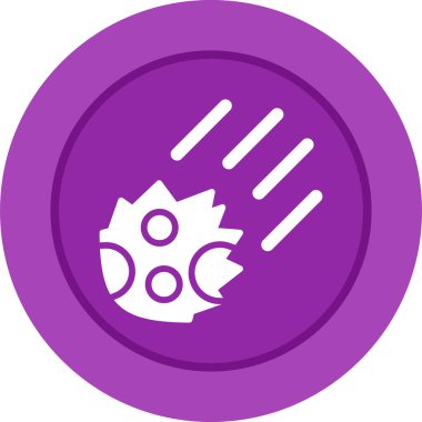 Meteor web simgesi vektör illüstrasyonu