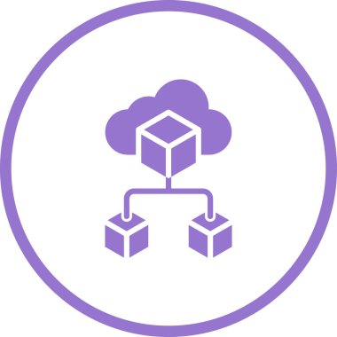 Bulut hesaplama simgesi. Basit tasarım. vektör illüstrasyonu