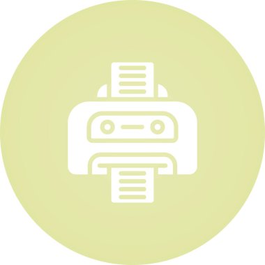 Yazıcı simgesi basit örnek