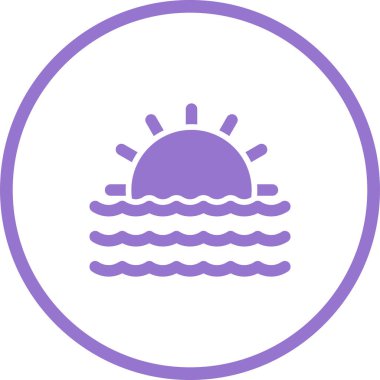 Bir güneş simgesinin vektör illüstrasyonu