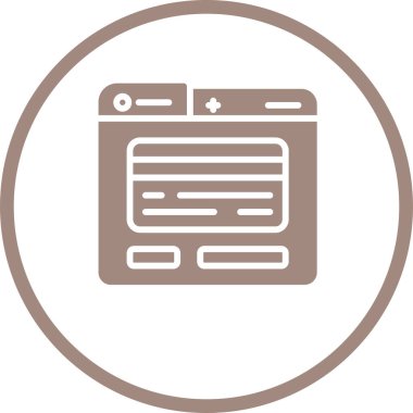 tarayıcı web sayfası simgesi, özet vektör illüstrasyonu