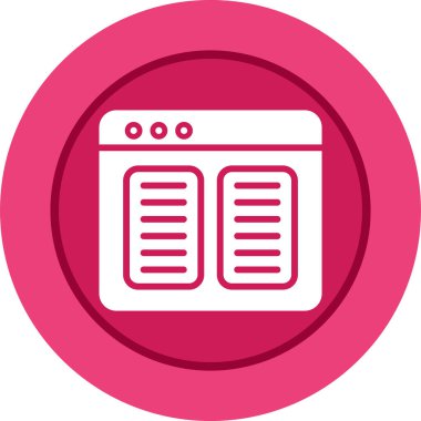 Tarayıcı. Web simgesi basit illüstrasyon